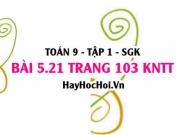 Bài 5.21 Toán 9 tập 1 SGK Kết nối tri thức